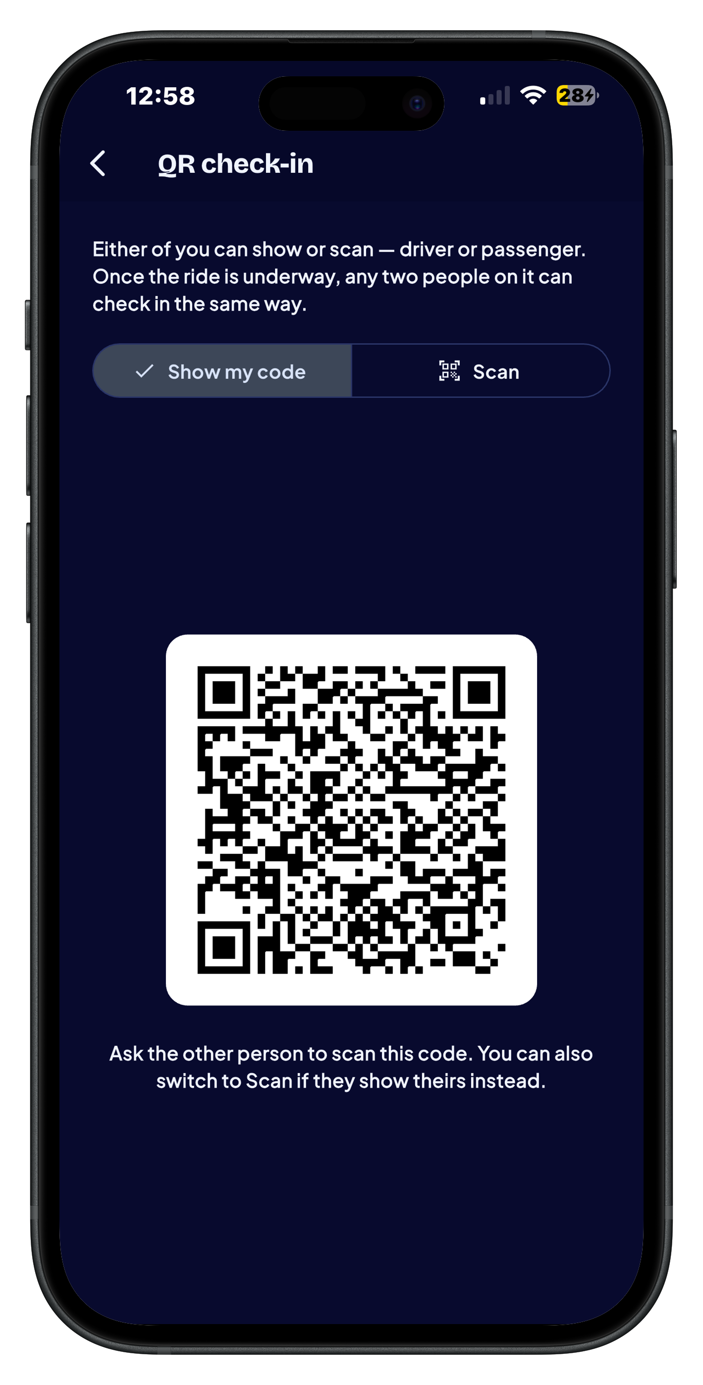 QR Code Check-in